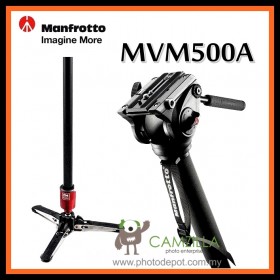 MANFROTTO MVM500A ALUMINUM FLUID VIDEO MONOPOD WITH 500 HEAD - Free Shipping